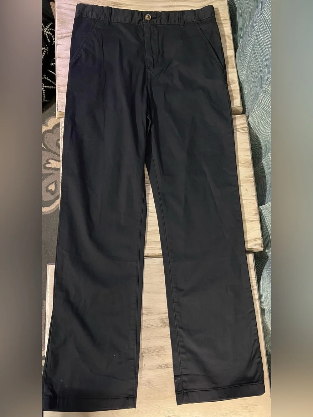 NWT Carter’s Kids Black Uniform Chino Pants Adjustable Waist Size 14/14A